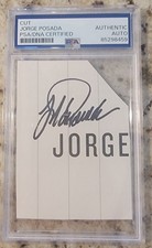 New York Yankees Jorge Posada Signed Autograph Cut PSA DNA Certified & Encased