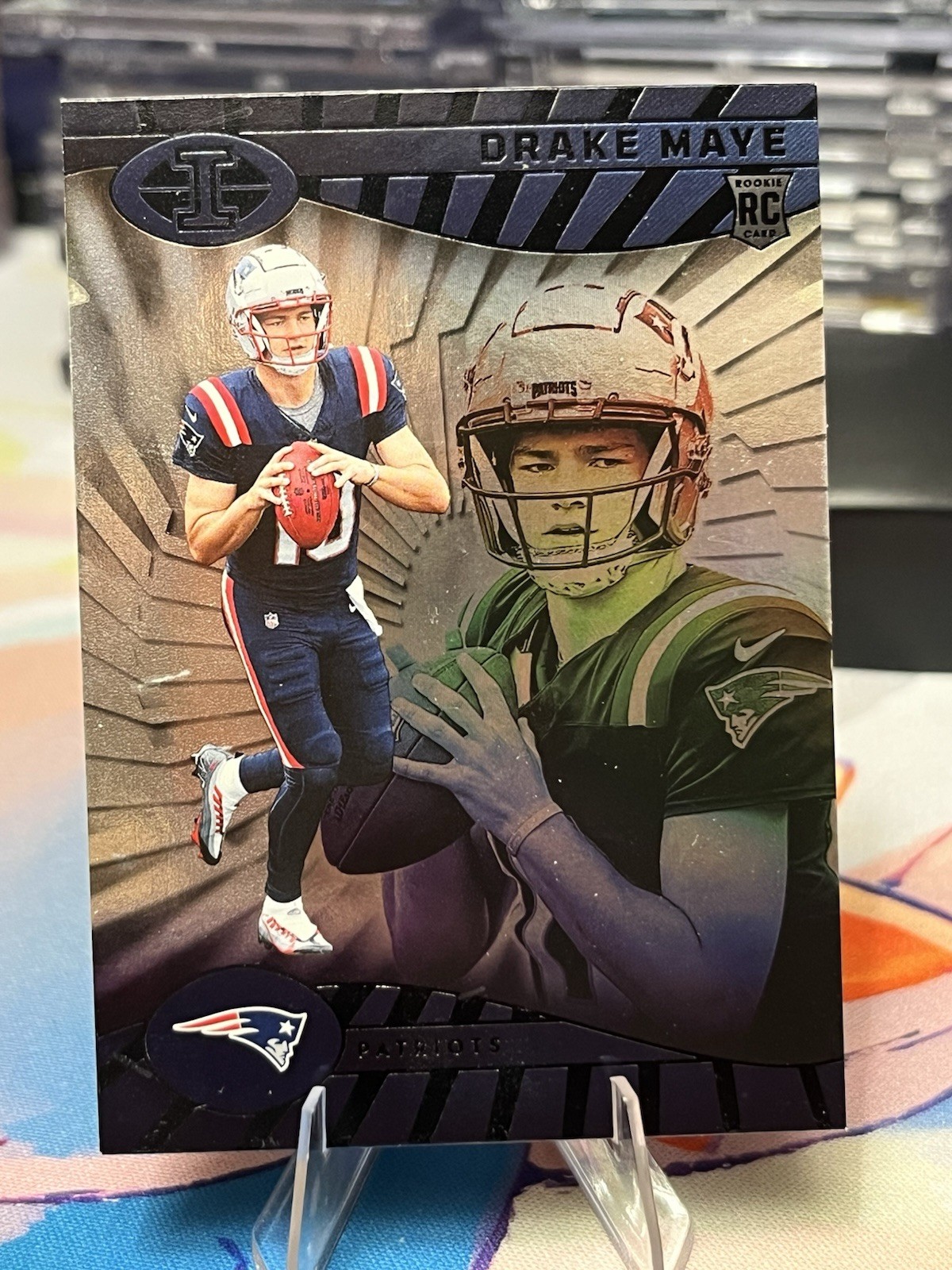 2024 Panini Illusions - Drake Maye #59 Trophy Collection Dots (RC)