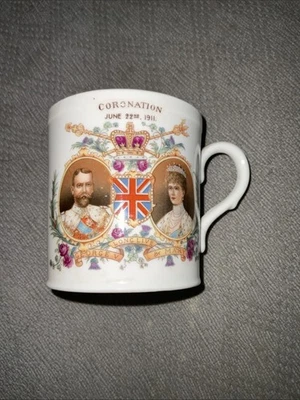 1911 Coronation Souvenir Cup From Mayor Of Morecambe King George V - Image 1 of 4