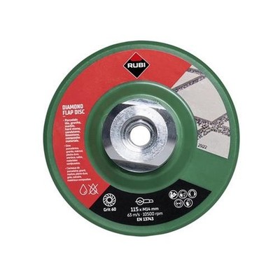 RUBI Fliesenwerkzeuge Diamant-Fächerscheibe 115mm x 50/60 Körnung RUB32921