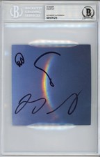 COLDPLAY FULL BAND SIGNED MOON MUSIC CD COVER PHOTO Beckett BAS COA AUTOGRAPH