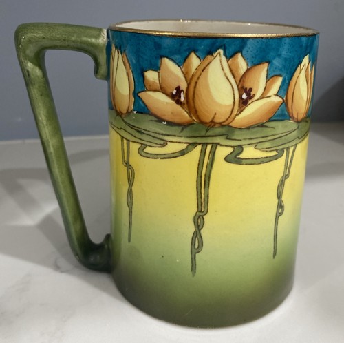 Antiker Porzellan Krug Becher Jugendstil / Deko Saxonia Art Wares - Bild 8 von 9