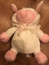Fisher Price Puffalump Lamb Sheep Nylon Plush 15  Vintage Stuffed Animal 1986
