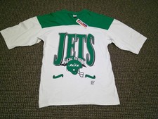 NOS Vtg 80's JETS NFL Game Day 1980 WARFIELDS All Out Fan 3/4 Slv T-Shirt L NWT