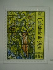 France 3498 ** Tableau Vitrail  en 2002