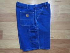 Vtg Carhartt Jean Shorts Men's 38 Blue Denim Carpenter Jorts Y2K B28DST - MINT