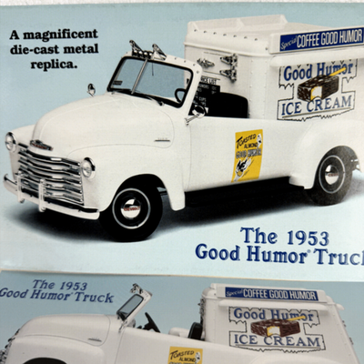 Danbury Mint 1953 Chevrolet Good Humor Truck 1:24 Vintage Print