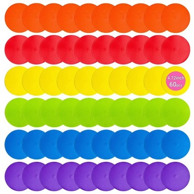 Spot Markers 4.72 Inch 60 Pcs Non Slip Rubber Floor Markers Flat Field Cones ...