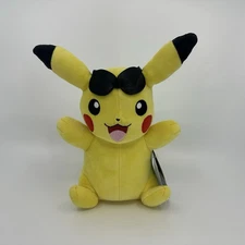 Pikachu Plush with Sunglasses 8" New Soft Animal Toy Pokémon