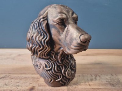 Gordon Setter Büste / Realistic Gordon Setter Bust - Handbemalt & Detailliert