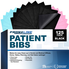 3-Ply Disposable Dental Bibs 13"x18" Waterproof Tattoo Nail Salon 500 Pack Blue