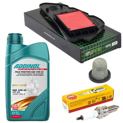 Wartung Set Luftfilter Zündkerze Ölsieb Öl 1L für Honda SH 125 DD AD JF41 13-16