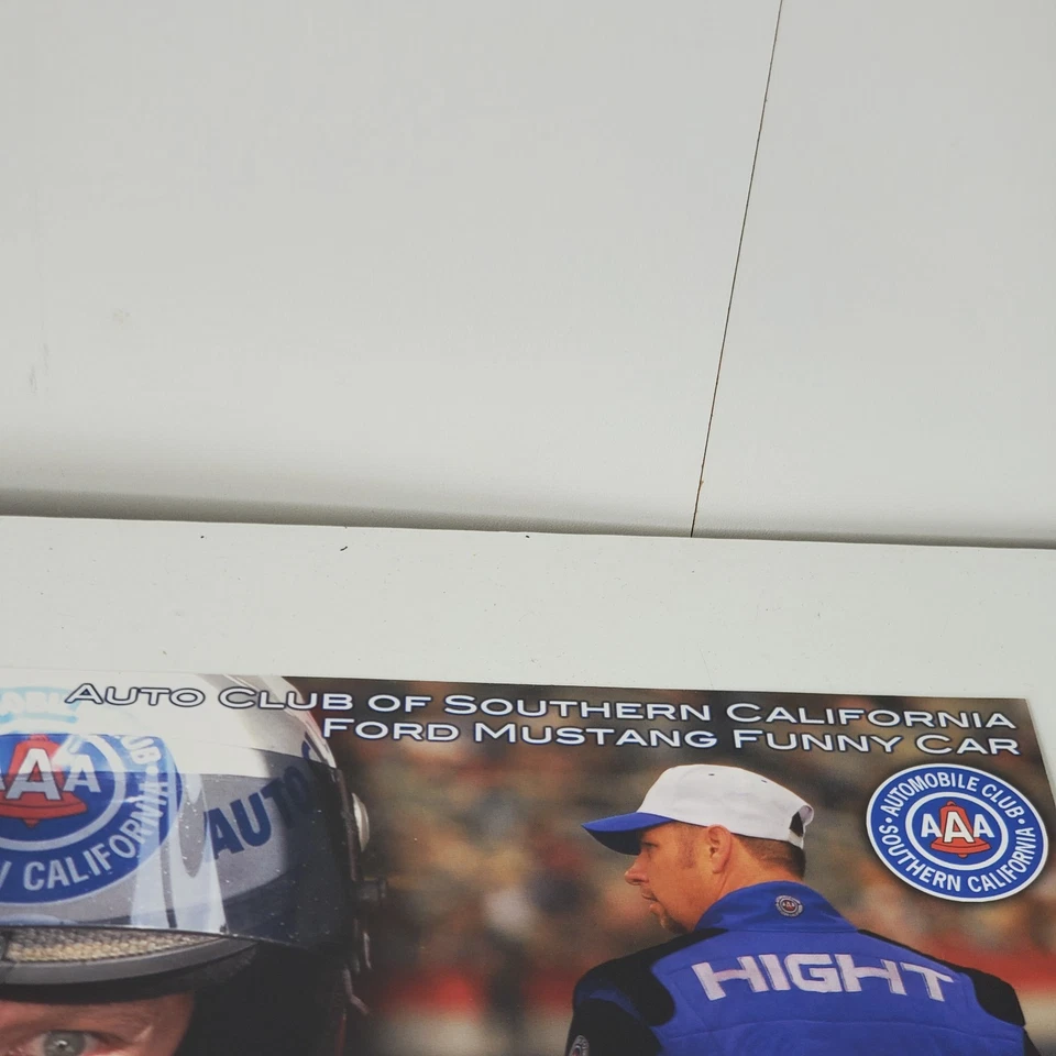 2007 Signed Robert Hight Handout Ford  Auto Club 8 x 10 John Force Racing NHRA - Image 2 of 4