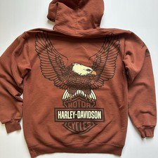 Harley Davidson Hoodie Sweatshirt Eagle Medium