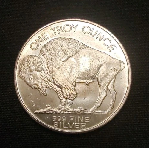 Buffalo Indian 1 Troy Oz Silver Round