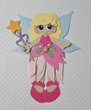 Little Fairy Blonde Hair. Scrapbook, Card Making Paper Piecing