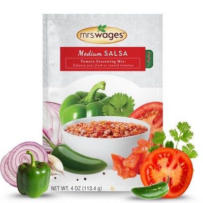 Mrs. Wages Medium Spicy Salsa Seasoning Mix, 4 Oz (Pack of 6)