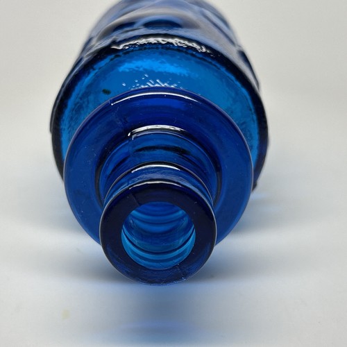 Vintage EMPOLI Blue GLASS STOPPER ONLY for DECANTER BOTTLE Fruit Motif Italy MCM - Picture 4 of 8