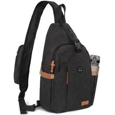 Sling Bag for Men, Anti Theft Crossbody with Tunnel Lock, Waterproof Canvas S...