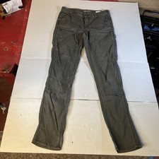 Carhartt Double Knee Work Pants Youth Tall 6 Slim Fit Khaki Green