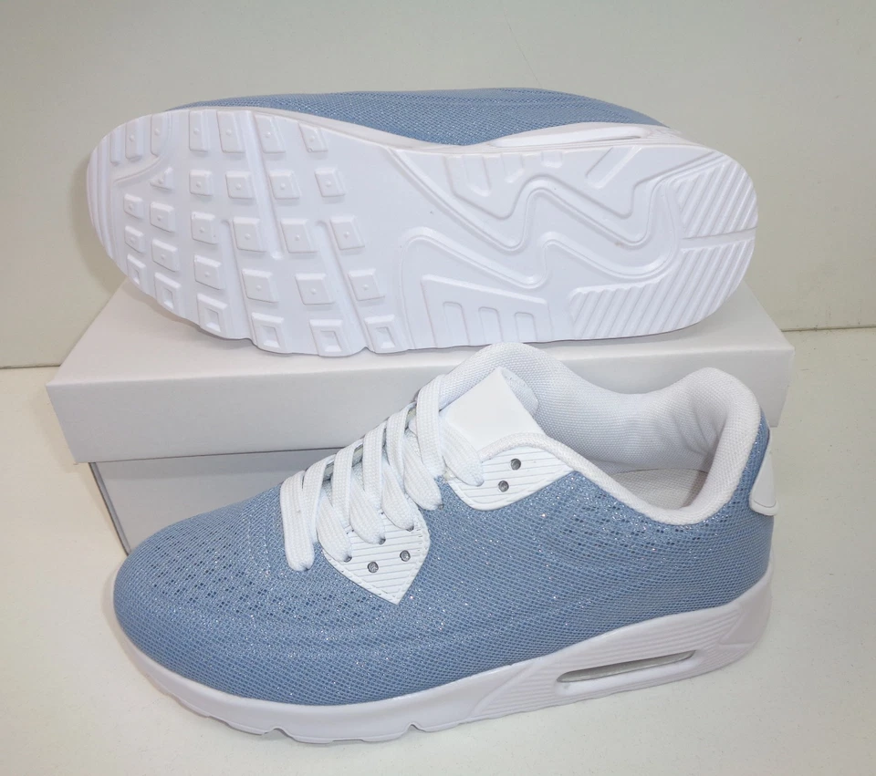 Girls Casual Comfort Gym Junior Shock Absorbing Trainers Shoes School New Size 4 - Image 2 of 4