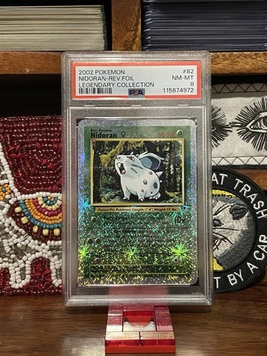 2002 Pokemon Legendary Collection NIDORAN Reverse Holo 82/110 PSA 8