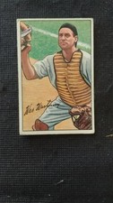1952 Bowman color Baseball card # 74 Wes Westrum   (G to VG)