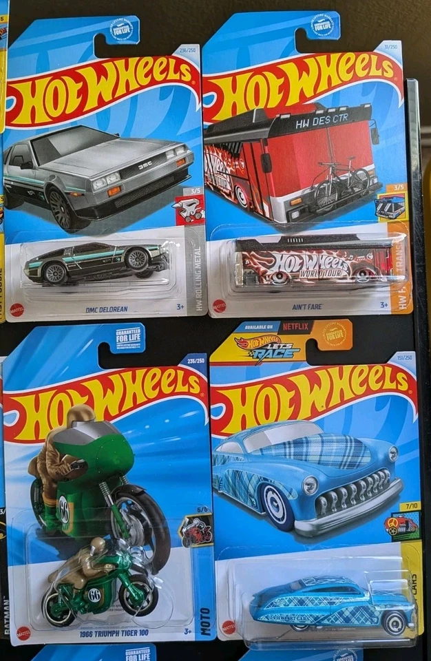 HOT WHEELS Lot of (16) TREASURE HUNTS Batmobile, Motorcycle, Delorean, Toyota + - Image 4 of 4