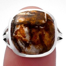 Natural Wild Horse Jasper 925 Sterling Silver Ring s.8 Jewelry R-1006
