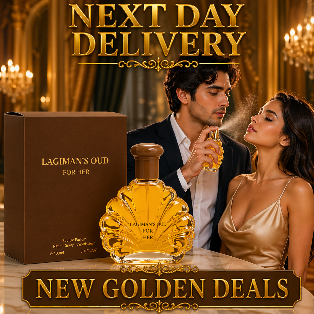 Womens Perfume Laghmani's Oud Eau De Parfum Spray Women Fragrance EDP 100ml New