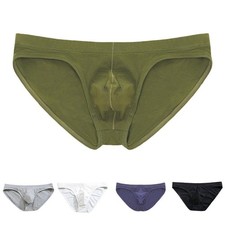 Stretch Cotton Blend Men's Underwear Low Waist Breathable Comfortable Briefs