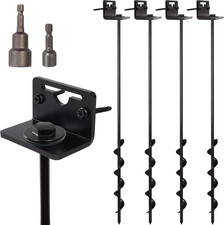 24  Mobile Home Anchors - Ground Anchor Screw in with Brackets and Adapter for D