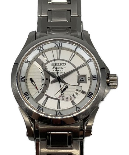 SEIKO Premier Kinetic Direct Drive Silver Men / Women 5D44-0AD0