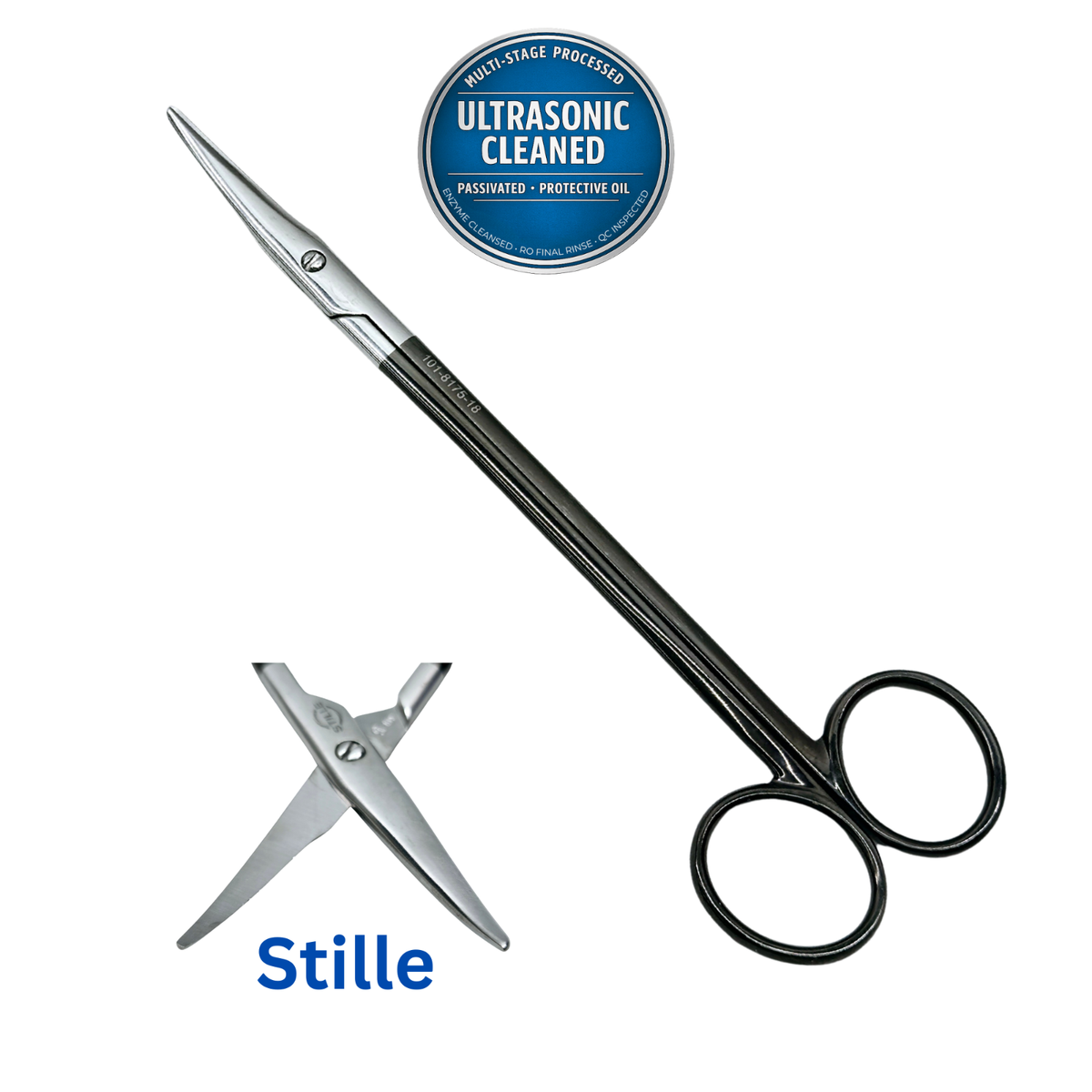 Stille 101-8175-18 Supercut Metzenbaum Dissecting Scissors, Curved