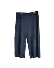 J.Jill Wearever Pants Womens 2X Gray  Pull-On Cropped Wide Leg Pintuck