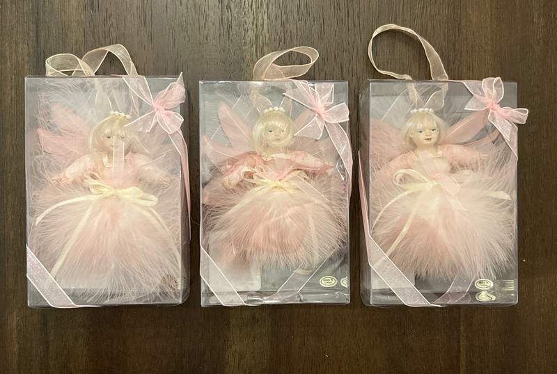 Lot Of (3) Whimsical Angel Holiday Ornaments - New In Box