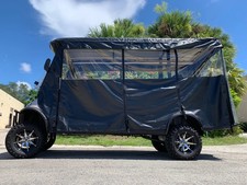 CUSTOM 6 PASSENGER BLACK ENCLOSURE BINTELLI BEYOND NEXUS SEAT GOLF CART COVER