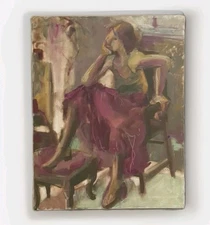 Degas Style Estate Collection Texas Artist Acrylic Painting on Canvas 22" x 27" 