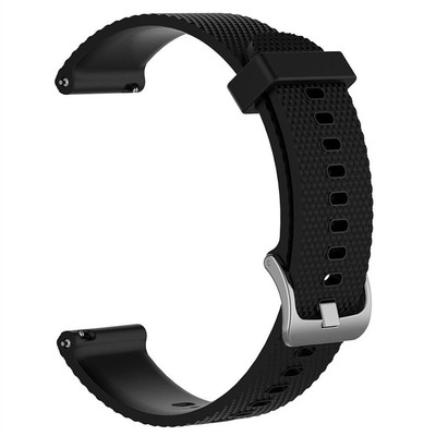 Wosune Cinturino per Orologio, Cinturino di Ricambio in Silicone Nero 3 + 2,4 Pollici Morbido per Sostituzione dell'orologio