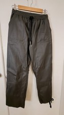 Forever 21 faux leather cargo Relax jogger pants Small Drawstring Pant Leg NWOT