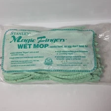 Vintage Magic Fingers Wet Mop Head Stanley Home Products NOS SHP-1 Damaged Bag