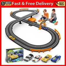Slot Car Race Track Set Electric Powered Race Track Dual Racing Car Track Set
