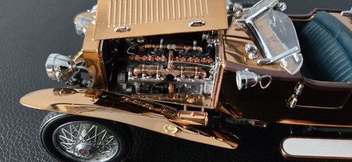 FRANKLIN MINT Die Cast 1921 ROLLS-ROYCE SILVER GHOST Copper Body W/Oak Case - Bild 10 von 18
