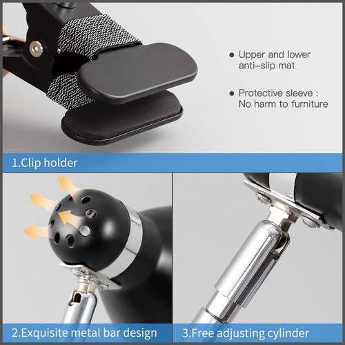 Metal Desk Lamps Clip on Lamp Clip on Light Portable Clamp on Reading Light,Eye- - Picture 3 of 12