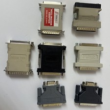 Lot of 7x Null Modem Adapters, SCSI Terminator, Etc