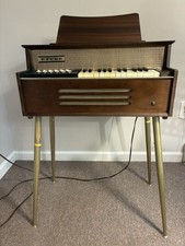 Vintage Emenee Audion Electric Chord Organ with Legs and Sheet Music Stand