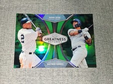 2019 Topps Chrome Greatness Returns Green Ref Derek Jeter Gleyber Torres #D / 99