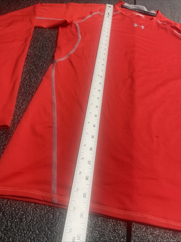 Camisa de compresión Under Armour roja de manga larga para hombre - Heat Gear - talla XL Foto 4 de 4