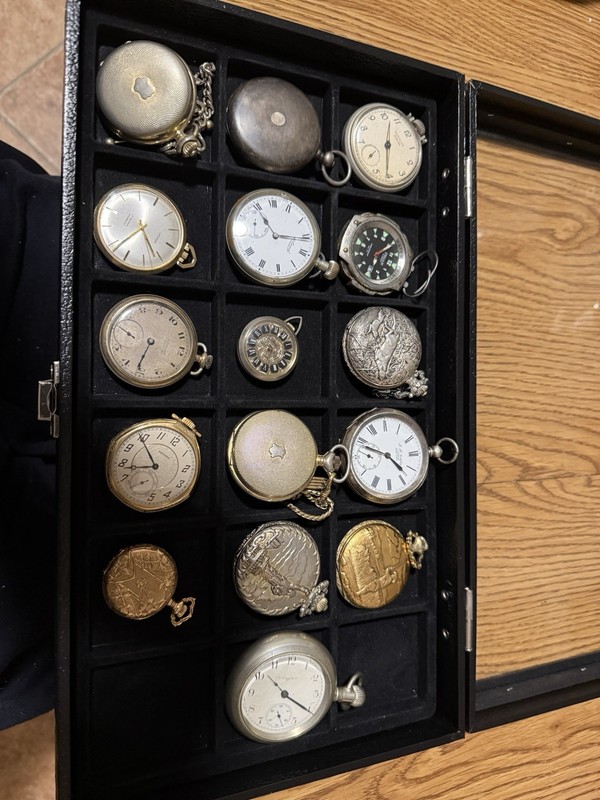 Grandpa’s Antique And Vintage Pocket Watch Collection Elgin Yabsley Waltham