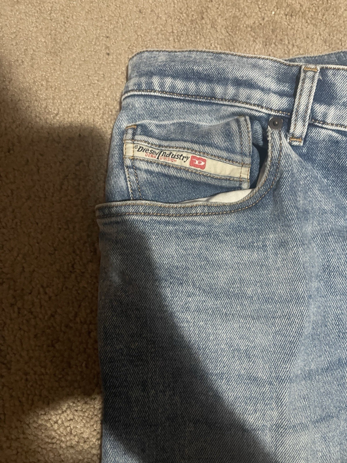 VTG Diesel Industry Denim Jeans Button Fly Buttons Size 33x29 image 2